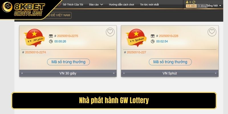 Nhà phát hành GW Lottery